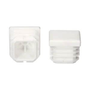 Topo de Borracha Quadrado C/ Aba  20x20mm Branco