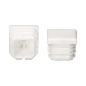 Topo de Borracha Quadrado C/ Aba  40x40mm Branco