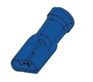 Conector Insulado Fêmea 6.4mm Azul