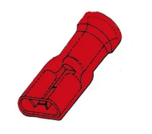 Conector Insulado Fêmea 6.4mm Vermelho
