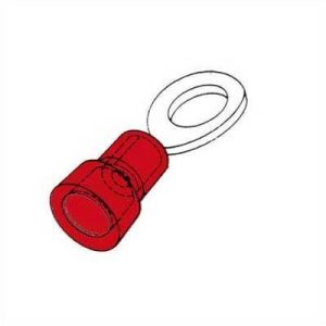 Terminal Isolado Redondo Vermelho 3.7mm
