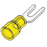 Terminal Forquilha Blindagem Amarelo 6.4mm