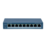 DS-3E1309P-EI(B) Switch PoE Gerível 8 portas PoE 802.3af/at + 1 Uplink RJ45