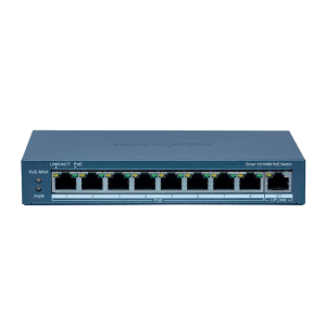 DS-3E1309P-EI(B) Switch PoE Gerível 8 portas PoE 802.3af/at + 1 Uplink RJ45
