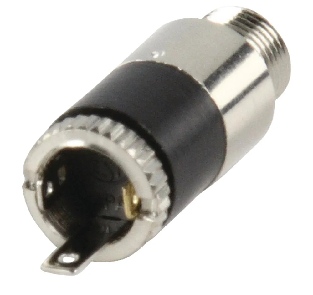 Conector Stereo Jack Feminino Metal Silver de 3.5m