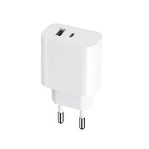 Carregador Pd Qc 1x Usb-C 1x Usb 30w Branco