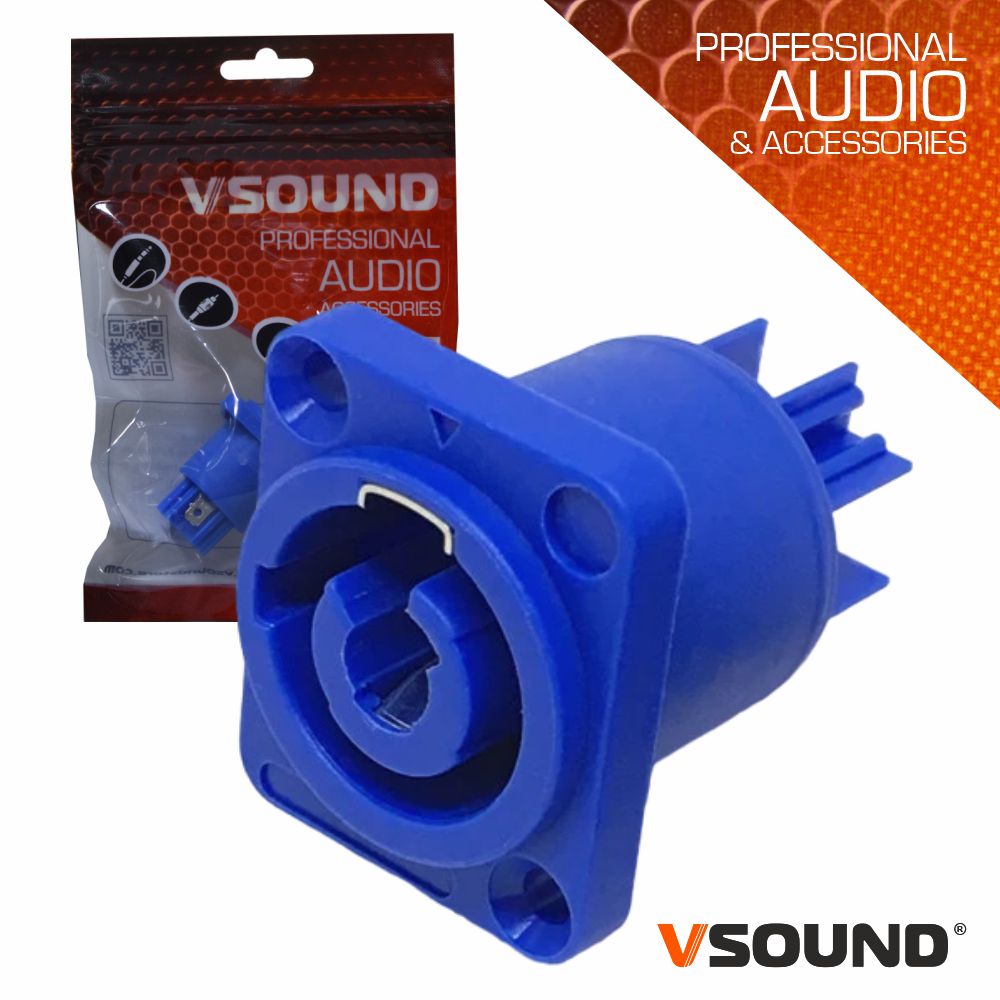 Ficha Alimentação PoWercon Fêmea Chassis Entrada 3p VSOUND