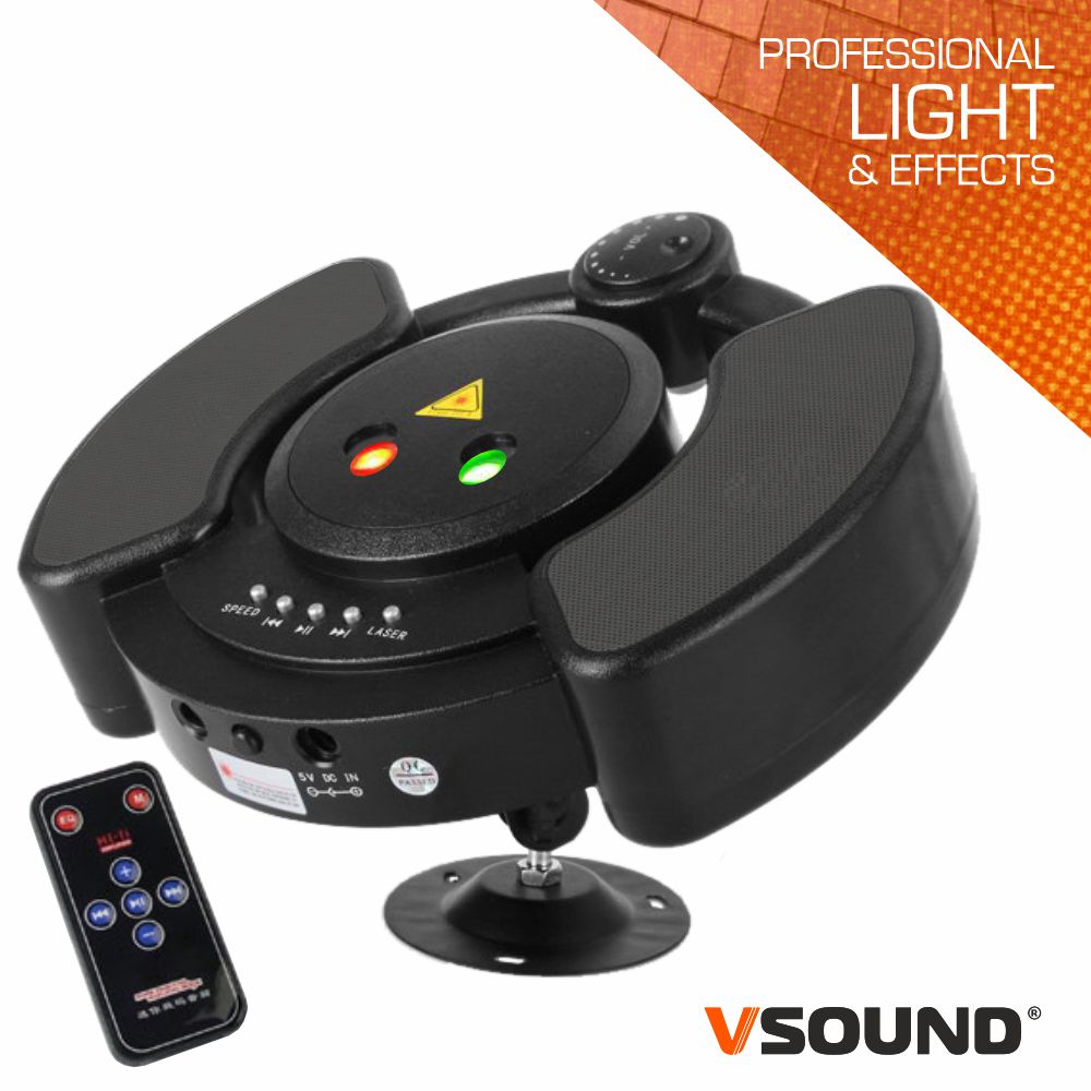 MINI LASER 150 VERMELHO/VERDE STAR C/LEITOR MP3 VSOUND