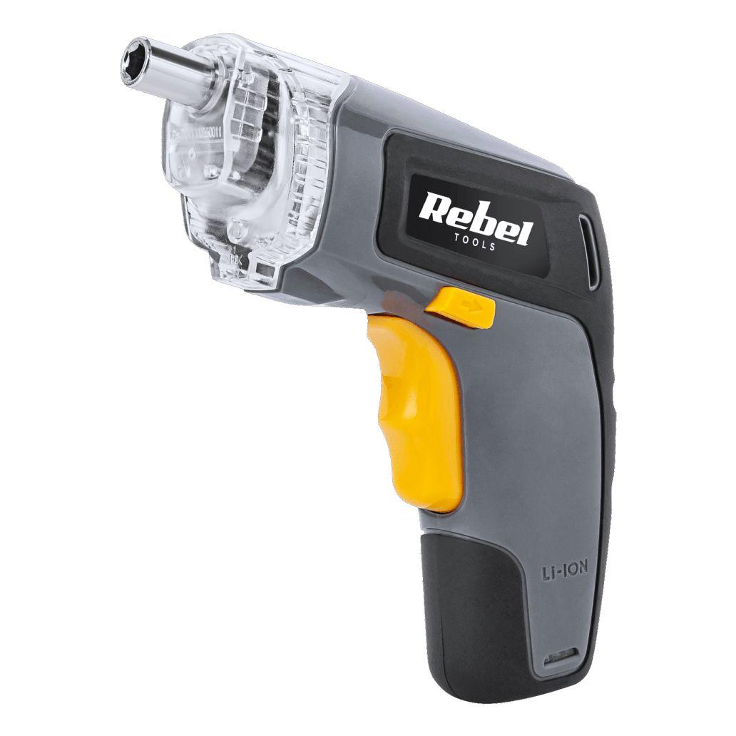 RB-1001 Aparafusadora elétrica s/ fios c/ 27 Bits e LED iluminação REBEL
