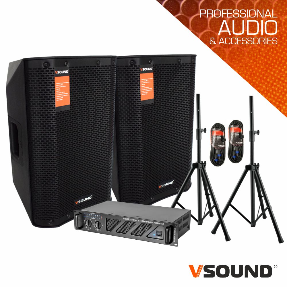 Sistema de Som Amplificado 1200W VSOUND