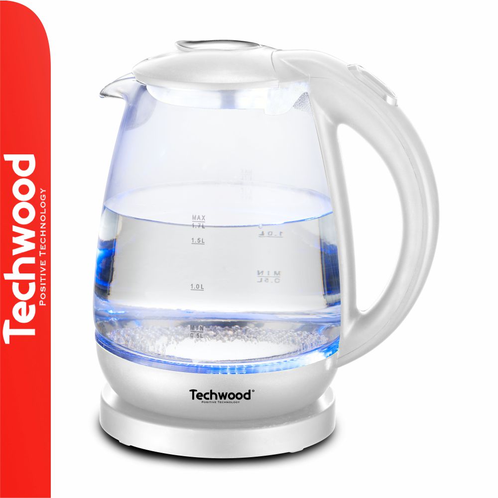 Fervedor de Água Elétrico Branco 2200W 1.7L TECHWOOD