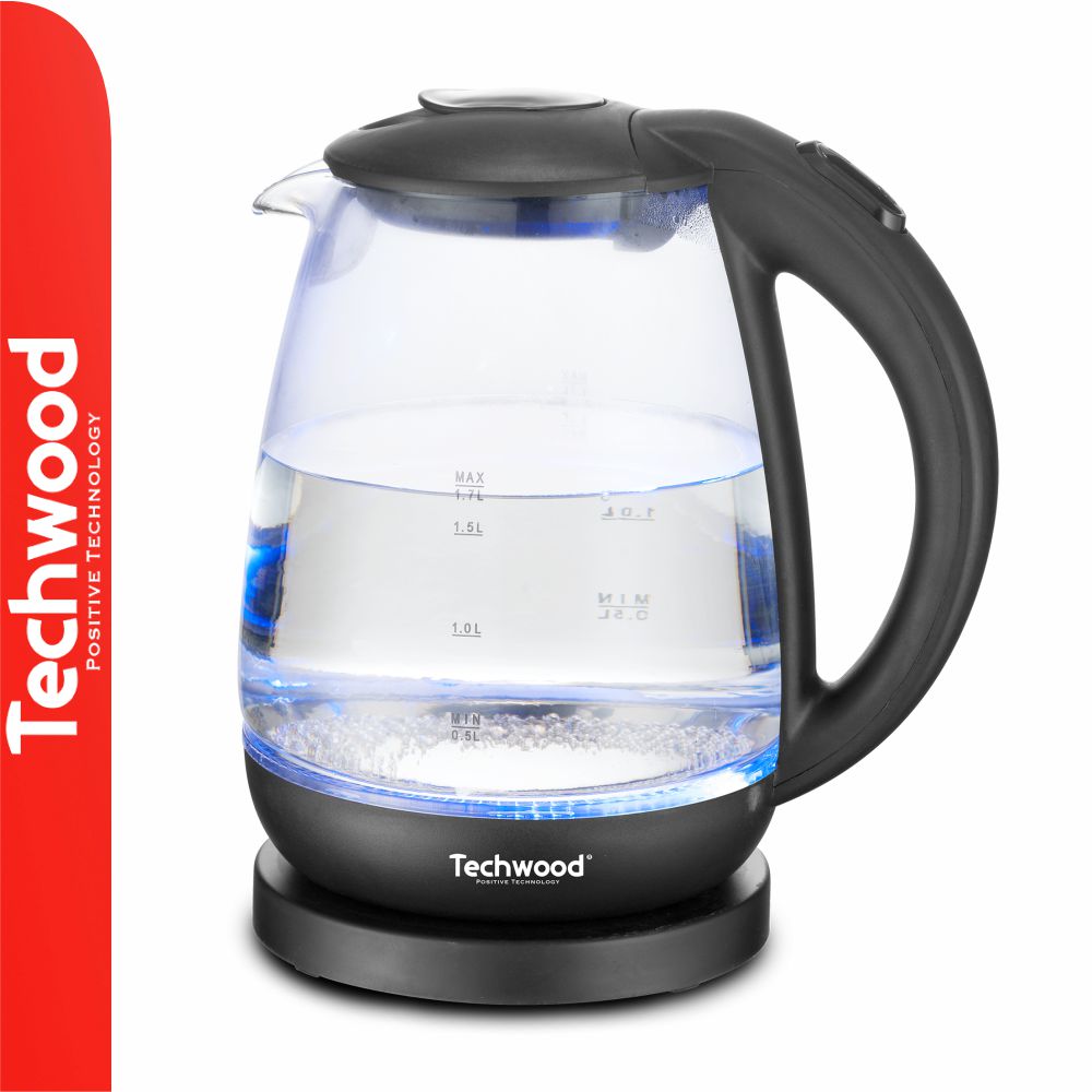 Fervedor de Água Elétrico Preto 2200W 1.7L TECHWOOD