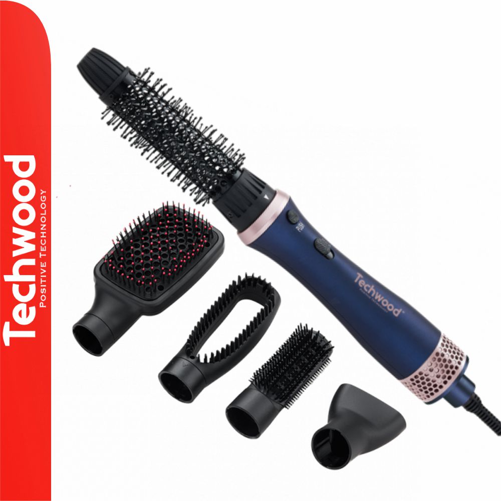 Escova Alisadora de Cabelo C/ 5 Acessórios 600-700W TECHWOOD