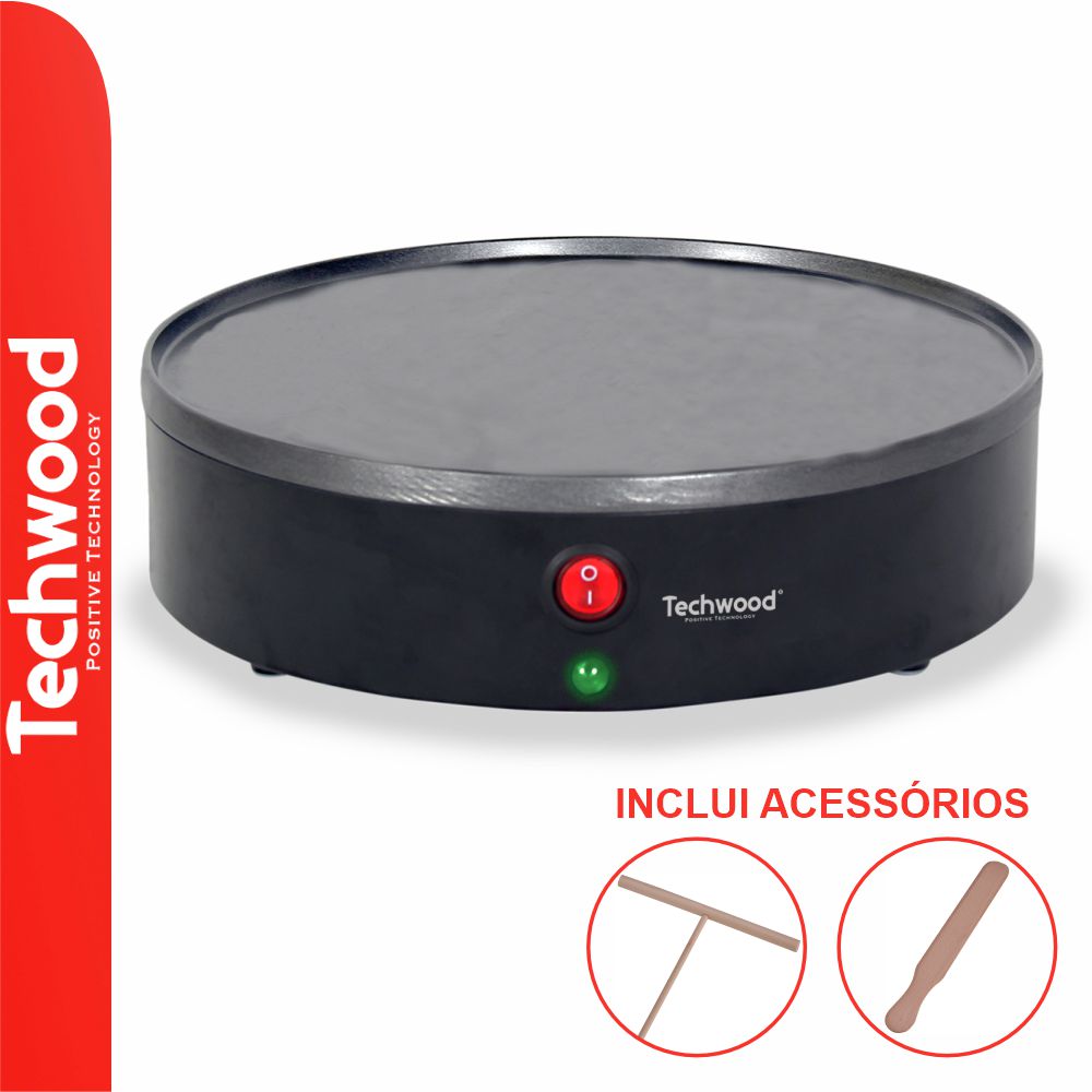 Máquina de Crepes Elétrica 23cm 800W TECHWOOD