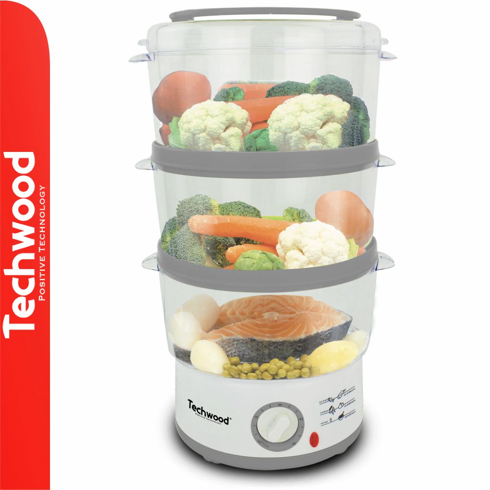 Cozedor a Vapor Elétrico 7.5L 500W TECHWOOD