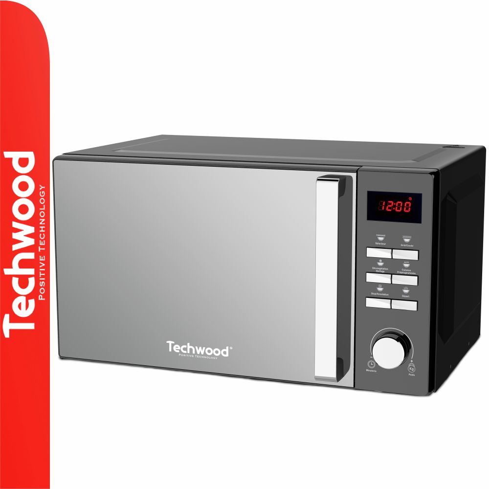 Microondas/Forno Preto 25 Litros 900W/1000W TECHWOOD