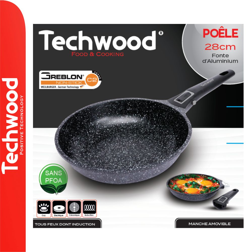 TP-28PO Frigideira Antiaderente 28cm diam. Ménage - Techwood -
