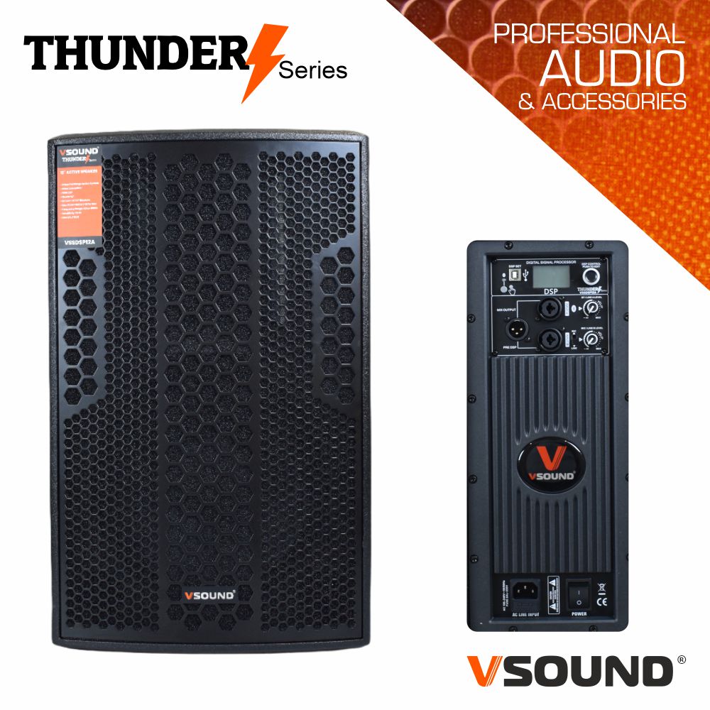 VSSDSP12A Coluna amplificada profissional 12p DSP/USB/BT 900W VSOUND