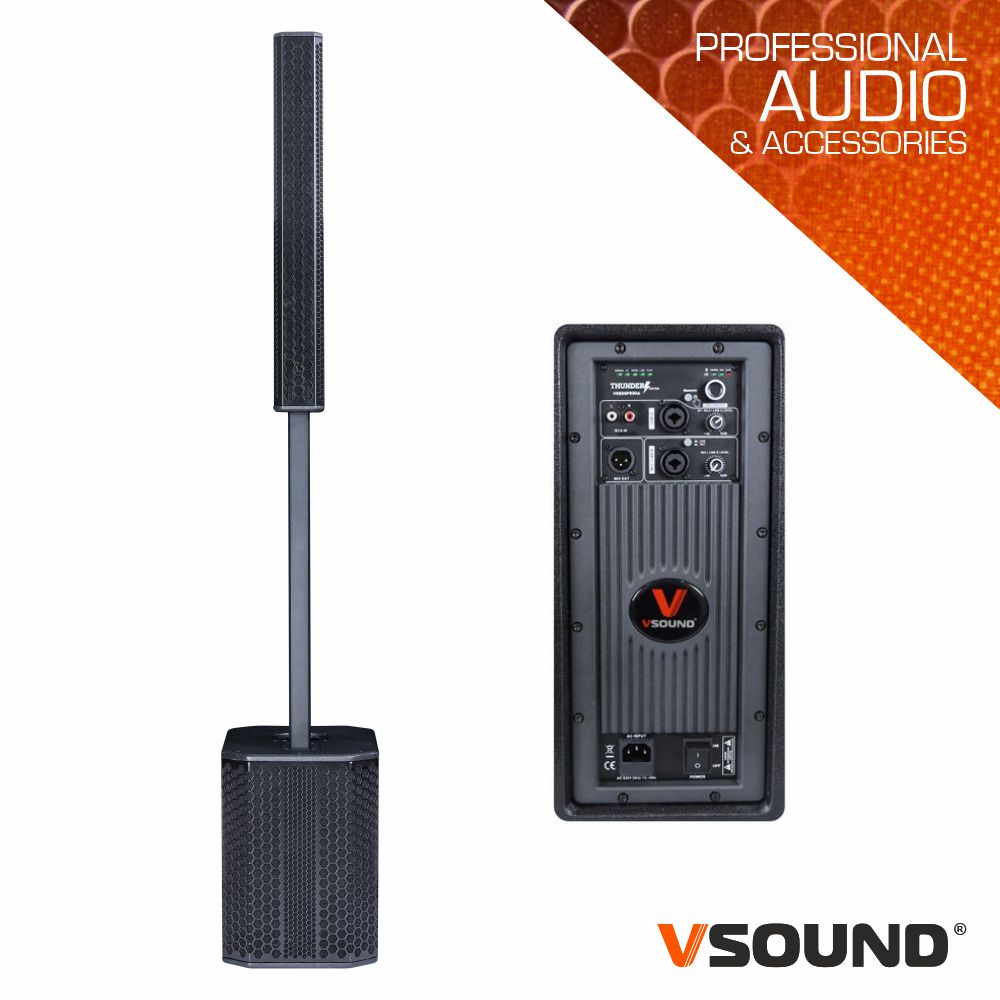 Conjunto Som Amplificado Pro 1.1 12" 1600W DSP VSOUND