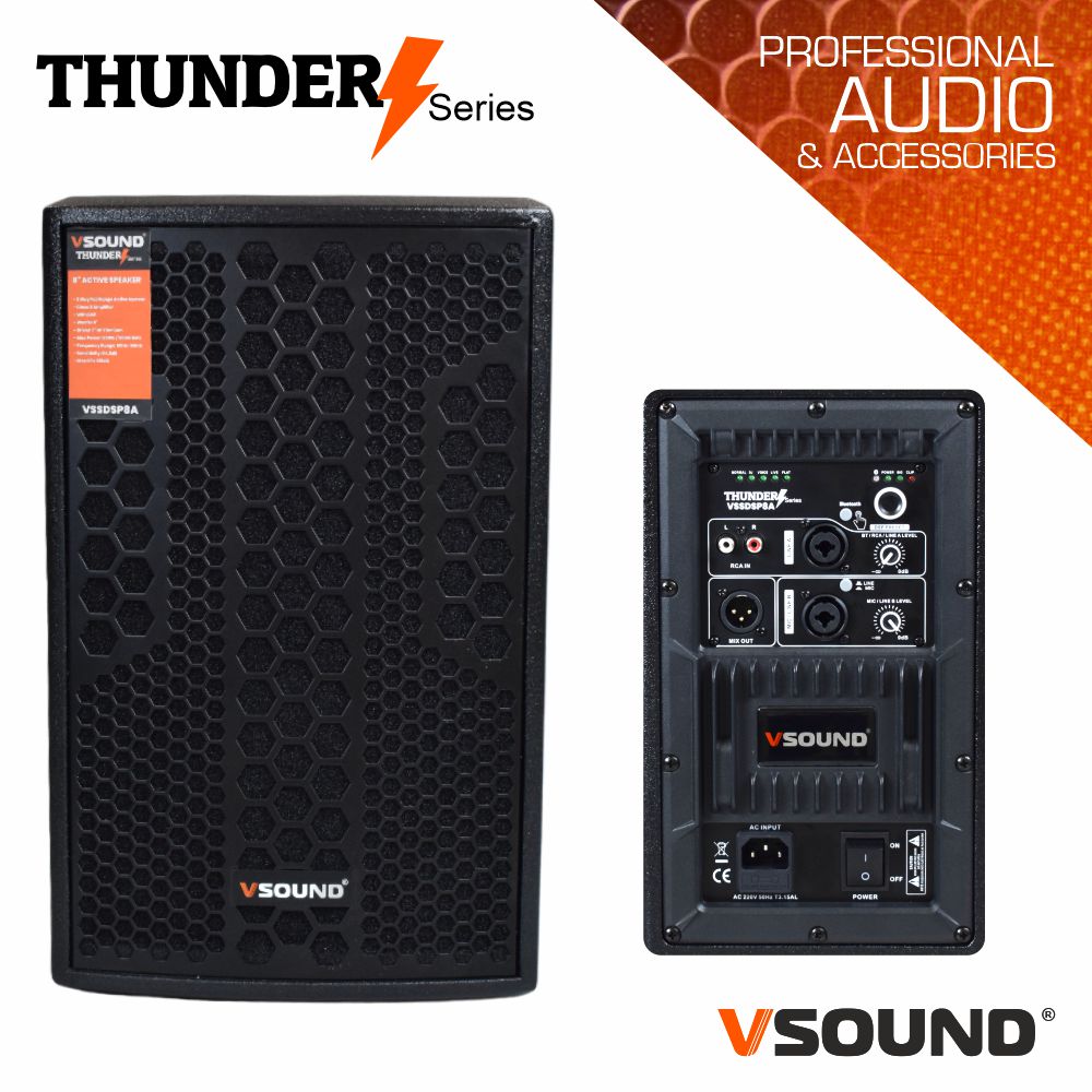 VSSDSP8A Coluna amplificada profissional 8p DSP/BT 600W VSOUND