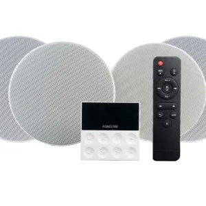 FO-KS-WALL-4 Kit de Som c/Bluetooth/USB/SD/FM + 4 Colunas - FONESTAR