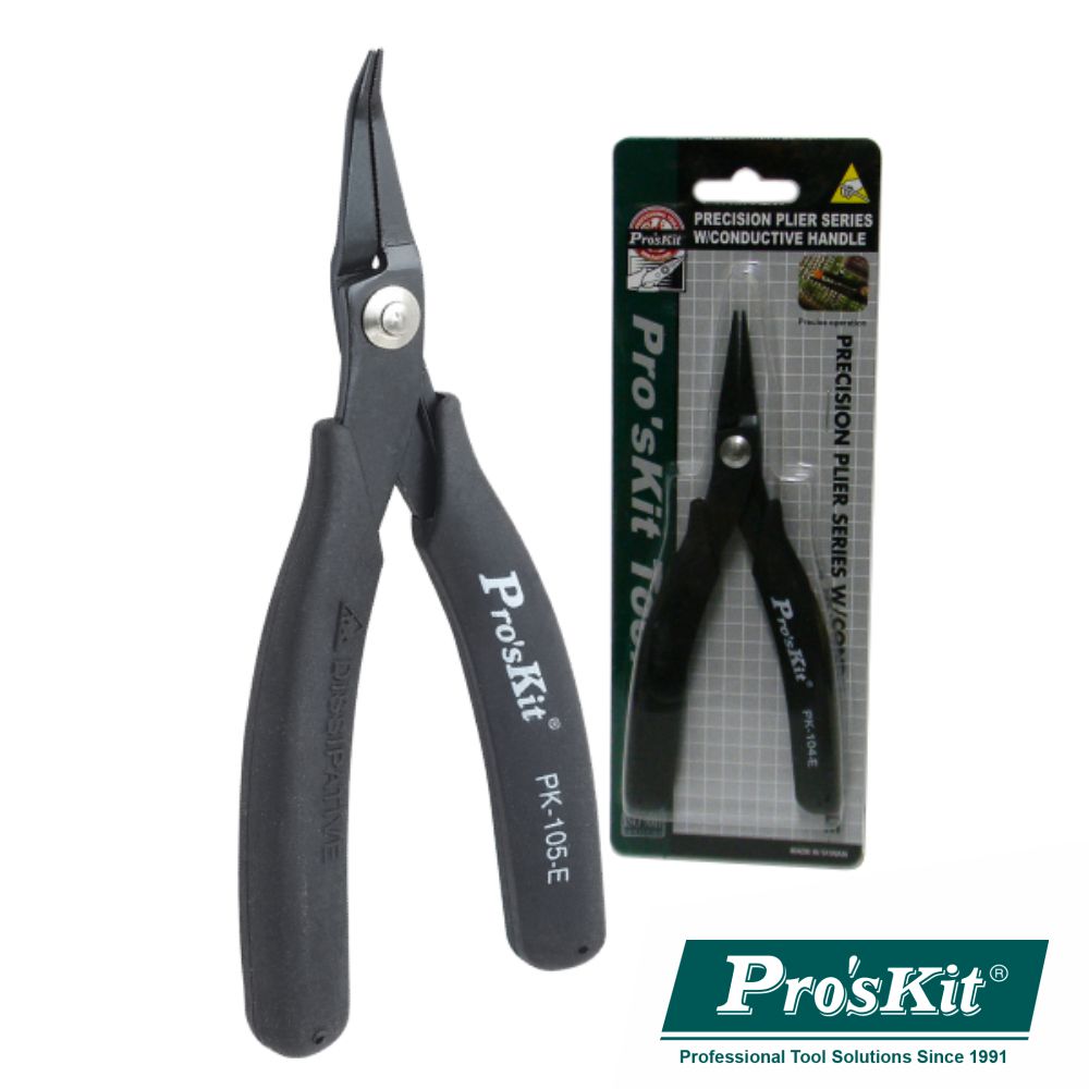 ALICATE DE PONTAS CURVAS C/ PUNHO CONDUTOR 140MM PROSKIT