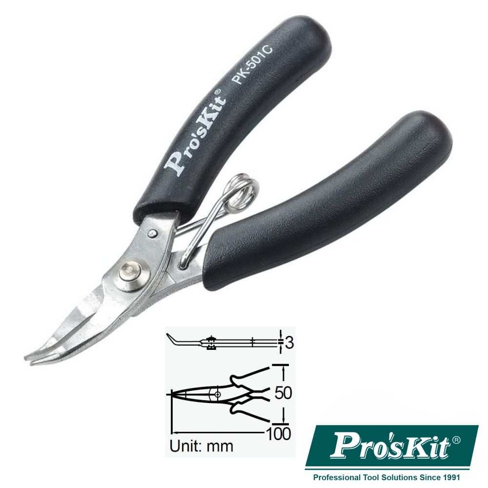 ALICATE DE PONTAS CURVAS MICRO 100MM PROSKIT
