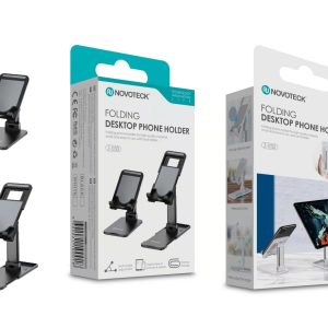 Suporte Dobrável Z-030 - Metálico, Compacto, com Ajuste de Altura e Multi-ângulo, Compatível com Dispositivos Móveis