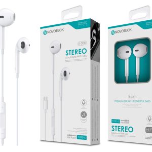 E-008 Fones Com Micro - Branco - 120Cm - Type-C