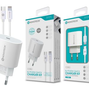 Carregador USB-C Pd 20W com Cabo Type-C to Lightning C-004L Ip12-13-14 Series