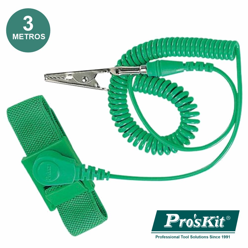PULSEIRA ANTI-ESTÁTICA VERDE 3M PROSKIT