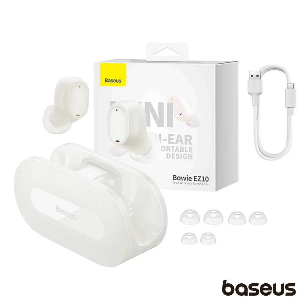 Auriculares Earbuds TWS Bluetooth 5.3 Bowie Branco BASEUS