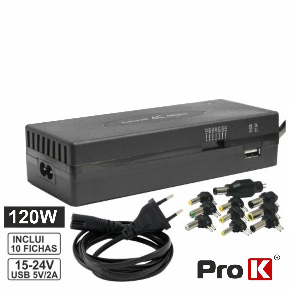 ALIMENTADOR SWITCHING 15-24V 6A C/USB PROK