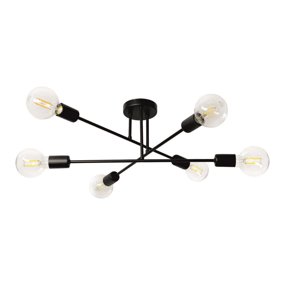 Candeeiro LED Teto/Parede IP20 SOLO Preto ADVITI