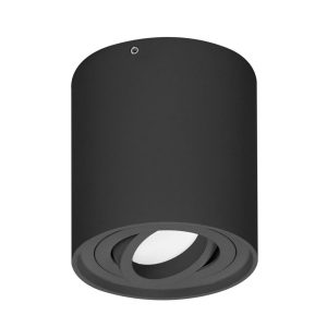 Candeeiro Teto/Parede Redondo 50W 96mm Preto ADVITI