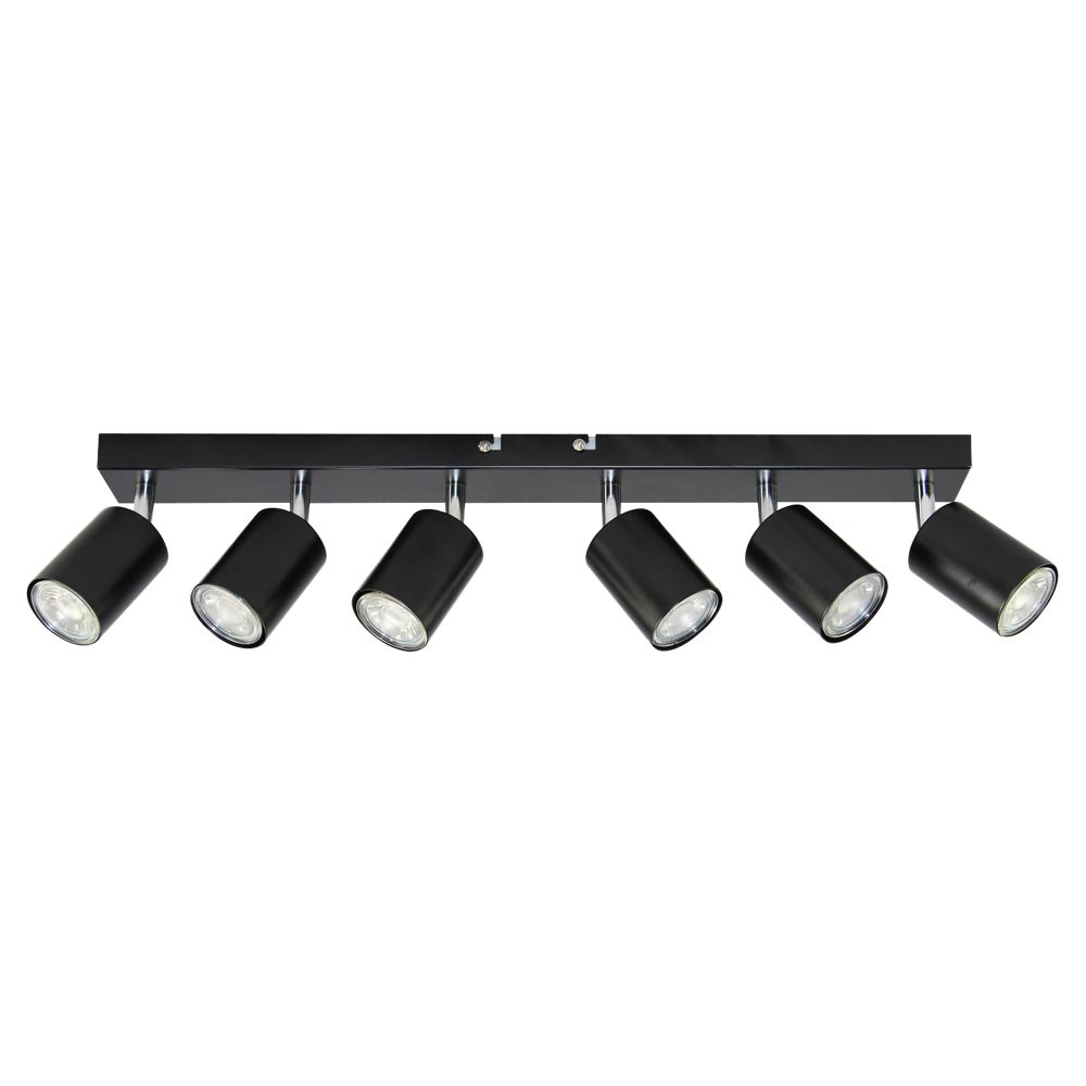 Candeeiro LED Teto/Parede 6x50W IP20 Preto ADVITI