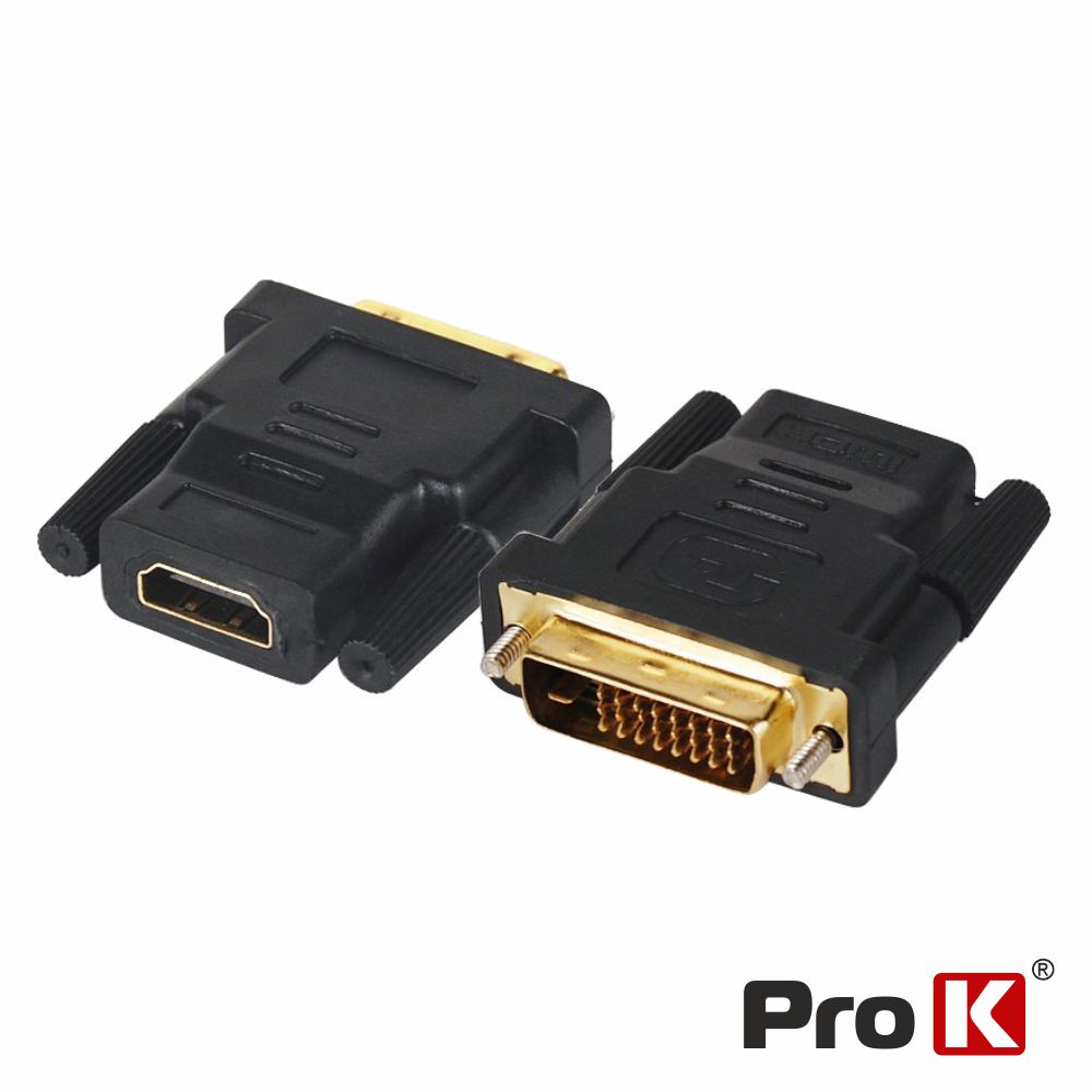 ADPDVIHDMI01 Ficha Adaptadora DVI-D Dual Link Macho / HDMI Fêmea PROK