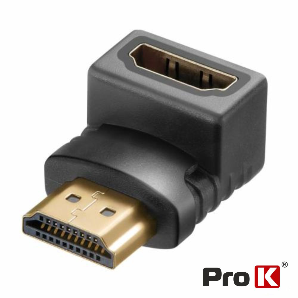 ADPHDMI03 Ficha adaptadora hdmi macho / femea 90º