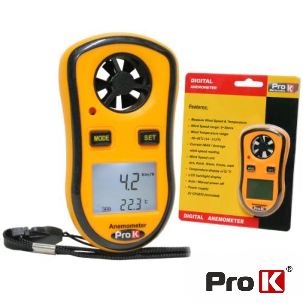 AND030A Anemometro e termometro digital - Prok -