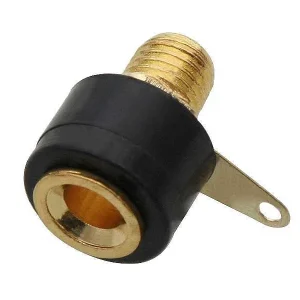 Tomada Banana Ouro Macho Preto