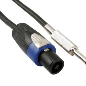 Cabo Speakon 2 Pinos Macho Para Jack 6.35 Macho 5m