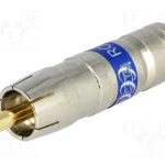 Ficha, Rca, Macho, Compressivo, Cabo: Rg6, 75o, 3.