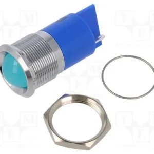 Luz Indicadora: Led, Convexa, Azul, Ø22mm, Ip67, .