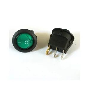 Interruptor Rocker Redondo Spst(On)-Off Verde