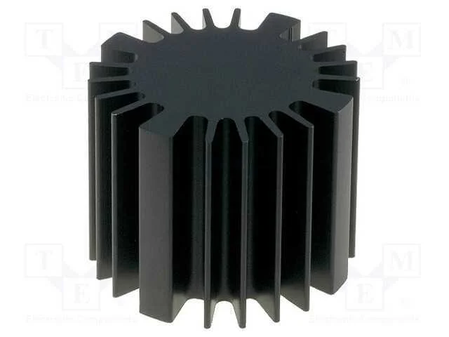 Dissipador de Cal, Led, Ø: 60mm, H: 50mm, Preta