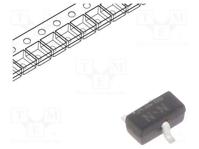 Transístor: N-Mosfet, Unipolar, 60v, 0,3a, 150mw,.