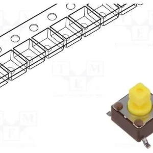 Microinterruptor Tact, Spst-No, Pos: 2, 0,05a/12v.