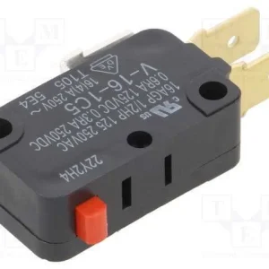 Microinterruptor Snap Action, com Alavanca, 16a/2.