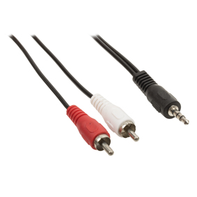 Cabo Jack 3.5 Macho Para 2 Rca Macho 0.5m