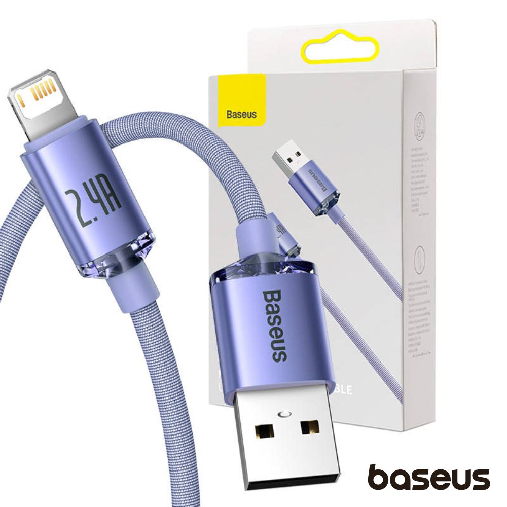 Cabo USB-A / Lightning Macho Crystal Shine 2m BASEUS